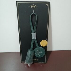 NWT Fossil Green Bag Charm Tassel